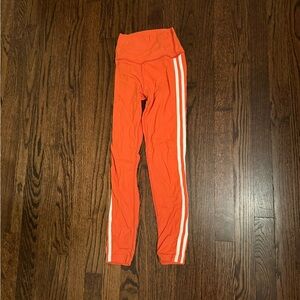 Splits59 Orange Leggings with White Stripes